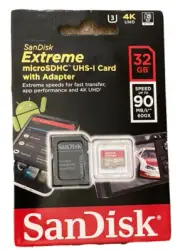 SanDisk Micro SDHC UHS-I Card With Adapter 32GB SanDisk Extreme Memory Card