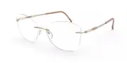 Silhouette TNG Crystals 5551/KF 3520 Men's Glasses Gold Size 54 - Private Health Rebate - Blue Light Block Available