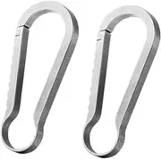 [Generic] Titanium Carabiner Keychain Clip, Minimalist Keychain Key Clip Quick Release Hooks with Titanium Key Rings