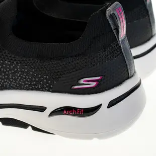 SKECHERS 女 健走鞋 運動鞋 GO WALK ARCH FIT 黑 襪套 124863BKHP 運動達人