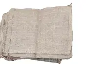 Jute Sandbag 12 Count Sack Burlap Potato Planter 20x14 Drawstring Beige Gunny