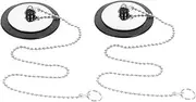 Rubber Sink Plug Set Pcs Sealing Plugs for Bathtub Sink Long Chain for Easy Removal for Kitchen Bathroom