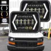 5x7 inch LED Headlights For Jeep Wrangler for Toyota for Chevy Express Cargo Van