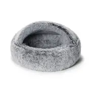Snooza Calming Hoodie Cuddler Cave Style Pet Dog Bed Silver Fox Medium