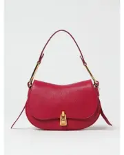 Coccinelle Arlettis Handbag Crescent Shape Leather Women Red Mini Bags