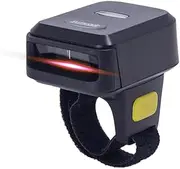 1D B ode Scanner Portable Finger Handheld able Ring Bar Code Reader BT+2.4G Wirel and Wired Connection with Offline Storage Support for Windows PC Computers Supermarket Library 1D Barcode