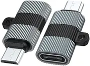 Metal USB Type C Female to MicroUSB Male Adapters 480Mbps Data Converters Charging Adapters for Phone Laptops