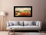Field of Poppies Canvas Framed Art