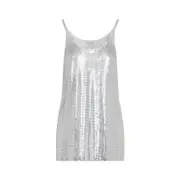 [Rabanne] Rabanne-Silver Aluminium Top-Donna 36 FR