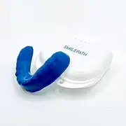 Custom-Fit Mouth Guard For Sports - Impact-Resistant, BPA-Free, Includes Storage Case and Impression Kit - Dark Blue Color