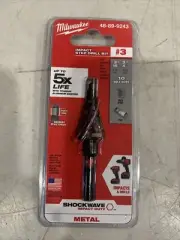 Milwaukee Impact Step Drill Bit #9 USA MADE ShockWave 7/8" - 1-1/8" 9 Step
