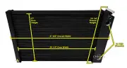 SR 3 Row Dual Pass Black Finish Radiator,1.5,1.5 for 1975-1979 Chevrolet Nova LS