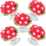 Kisangel 10pcs Resin Flower Bouquet Charms for DIY Phone Case Decor Miniature Flatback Floral Charms Creative Crafting Accessories and Unique Resin Decorations