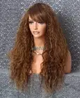 Human hair blend Silky Soft Long Wavy Full Body Wig Auburn mix HSP 27/30/33