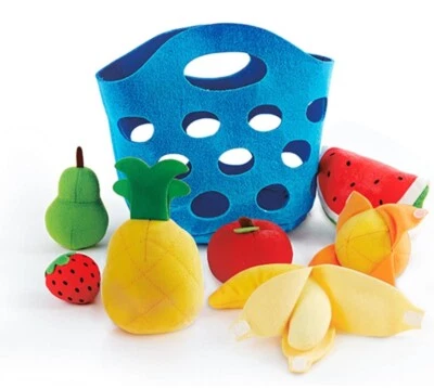 Hape E3169 Fruit Basket - Soft Food Accessories . Blue [D1]