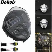 Motorcycle LED Headlight High / low Beam for Victory Cross Country Vegas 8-Ball Cross Roads (Black Chrome)