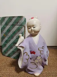 在飛比找Yahoo!奇摩拍賣優惠-日本古董陶瓷娃娃 陶瓷擺飾 乙女擺飾