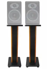 Pair 28" 2-Tone Speaker Stands For Audioengine P4 Bookshelf Speakers