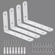 Floating Shelf Brackets,White Bracket for Shelves Heavy Duty L Wall Bracket Corn