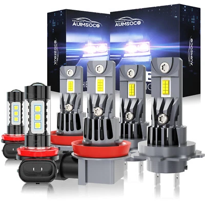 6000K LED Headlights High Low Beam Fog Light Bulbs Kit For Ford Fusion 2006-2016 (for: Ford)