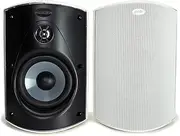 Polk Audio Atrium 6 Outdoor Speakers White with Bass Reflex Enclosure | All-Weather Durability | Broad Sound Coverage | Speed-Lock Mounting System (Pair) (ATRIUM6-WHITE) (AM6088-A)