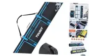 Ski Bag with Wheels, Padded Snowboard Bag for Air Travel, Extendable Black