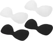 [Ipetboom] 4Pcs Women Pads Lightweight Removable Inserts for Yoga Sports Shaped Breast Padding Breathable Comfortable for Bras Bikinis and Everyday Wear