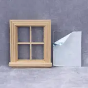 (Lot 2) 1:12 Scale Miniature Window Frame Panel window unfinished wood