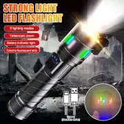 Super Bright Zoom LED Tactical Flashlight Rechargeable LED Work Light 5 modes