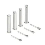 4Pcs M10x60mm Clevis Pins, Single Hole Flat Head Hitch with Cotter Pins, Silver