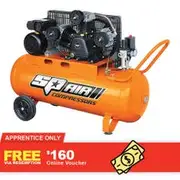 SP TOOLS 3HP 100L 309L/MIN 150PSI Belt Drive Air Compressor SP1800