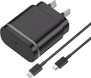 for Samsung Charger, USBC Charger for Sam Sung with 6ft Cable, 25W Type C Charger Plug Compatible with Samsung Galaxy Ultra S25/S24/S23/S22/S21, A54, Note 20,i Phone 16/16e/15promax/15/pro, i Pad