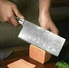 Cleaver Chopping Knife 67 Layers Damascus Steel Resin Handle Slicing Butcher Cut