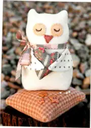 Bitty Owl Doll Pattern Soft Sculpture Wool or Fabric Pincushion