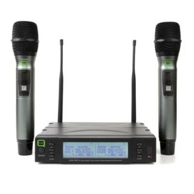 Q Audio QWM 1960 V2 HH UHF Dual Channel True DiversityMicrophone System