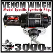 3000LB VENOM UTV WINCH 14-24 POLARIS RZR/RZR 4/GENERAL 900/1000/TURBO RXR RAZOR