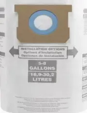 Type E 5-8 Gallon Vac Bags For Shop Style Vacuum 5 Pack