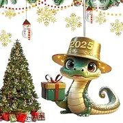 Snake Decor | Flat 2025 Snake Car Charm | Festival Parties Accessories, Cute Acrylic Snake Decorations for Car, Door, Tree, Window