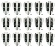 5 New Sets Ruthless Fantail 100 Micron Dart Flights - Ships w/ Tracking - Clear