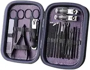 18Pcs Stainless Steel Nail Art Kit Nail Clipper Set Professional Manicure Pedicure Tool for Fingernails Toenails Care