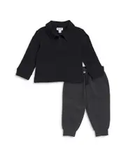Splendid Boys' Textured Long Sleeved Top & Jogger Pants Set - Little Kid
