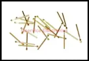 5 PCs Spring Loaded Contact Pin Gold Plated Waffle tip 1.0mm DIA 16.5mm Long