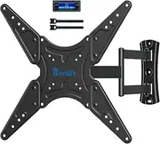 TV Wall Mount, Tilting Swivel TV Mount Bracket for Most 26-55 Inch Flat Curved TVs with Articulating Arms, Wall Mount TV Bracket with Max VESA 400X400mm and 45kg, Fits Single Stud