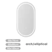 ProPulse Oval/Arch Bathroom LED Wall Mirror Makeup Mirrors With 3 Color Anti-fog