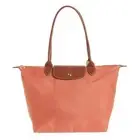 Longchamp Le Pliage Large Pink Canvas Tote Shoulder Bag NWT Foldable Leather