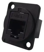 FEEDTHROUGH PANEL MOUNT CONNECTOR UTP CAT5E RJ45-RJ45 BLACK - CP30220