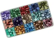 Abbraccia, Sealing Wax for Wax Stamp, Wax Stamp Seal for Wedding Christmas Party Invitation Cards, 15 Grids, About 375 Wax Beams, Dark Color