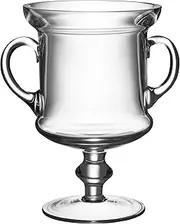 European Quality Glass - Trophy Cup with Handles - 7" Height - Made in Europe