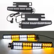 32 LED Dual Windshield Strobe Light Bar Car Truck Emergency Warning Advisor