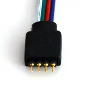 Male 10Pcs 4Pin Connector Cable Cord Leads 10mm 3528 5050 RGB LED Strip Lights